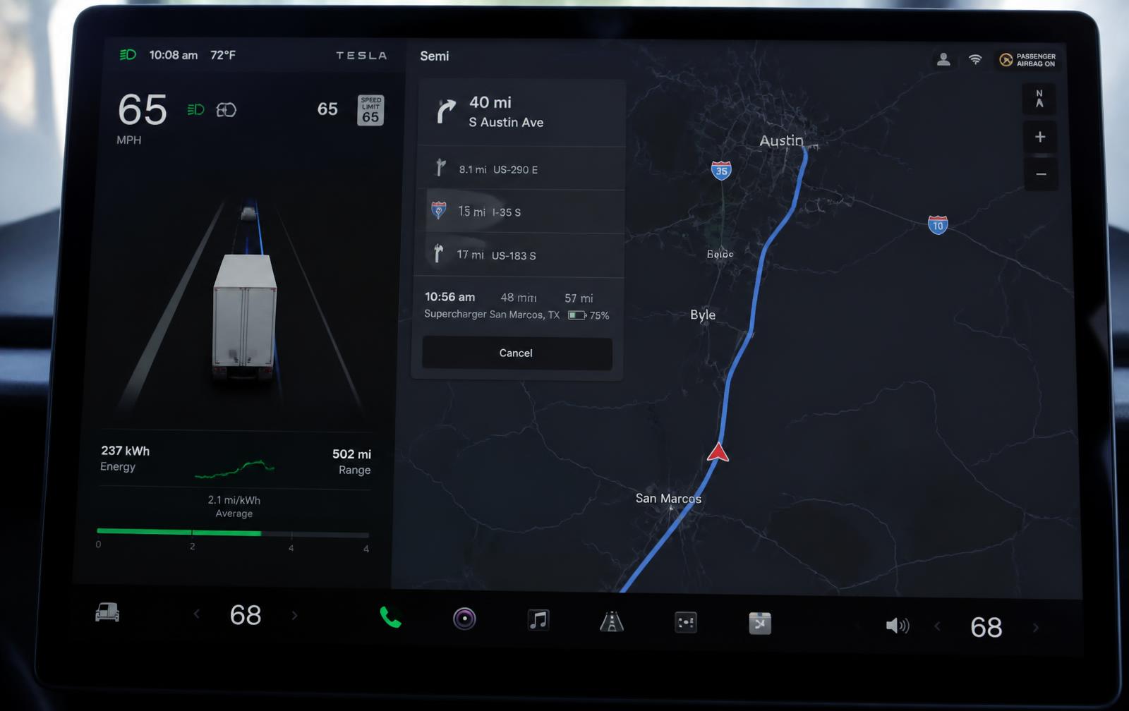 Tesla Semi Interior 4